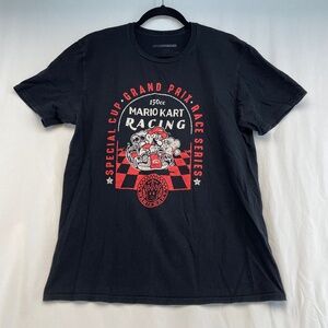 Mario Kart Nintendo Grand Prix Graphic T-Shirt Black Men’s Size Large